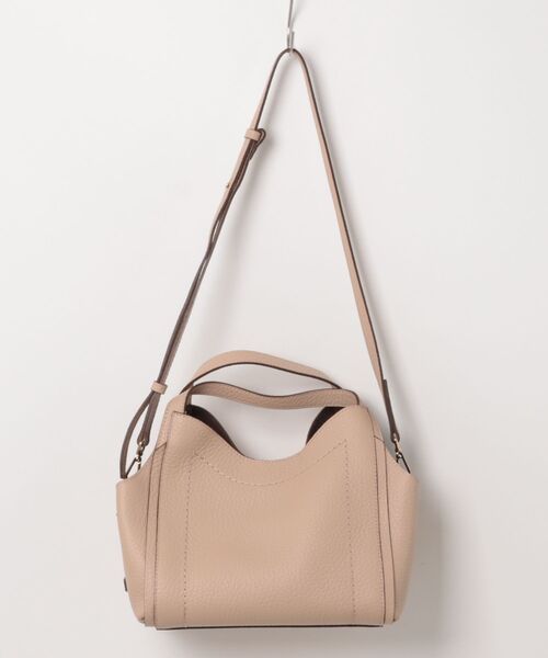 LORISTELLA(ロリステッラ)の「【LORISTELLA】シュリンクレザーミディアムサイズバッグ(Q56481)(ハンドバッグ・レディース・ダークブラウン/ライトベージュ・ALL)」の3枚目の写真