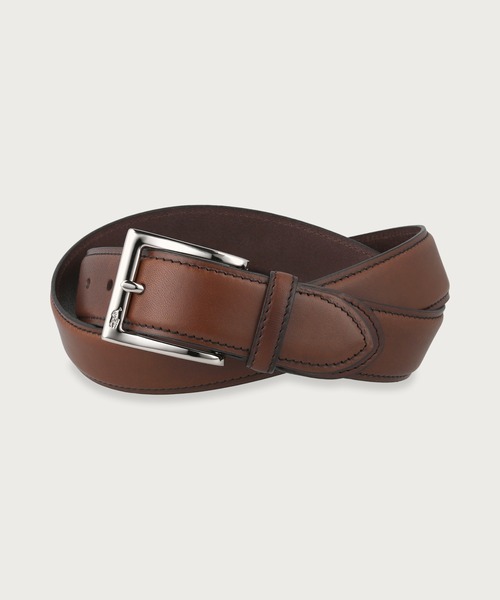 POLO RALPH LAUREN（ポロ ラルフ ローレン）の「バケッタレザー 35mm メンズベルト（ベルト・メンズ・ブラック/ライトブラウン/ネイビー/ダークブラウン・FREE）」の2枚目の写真