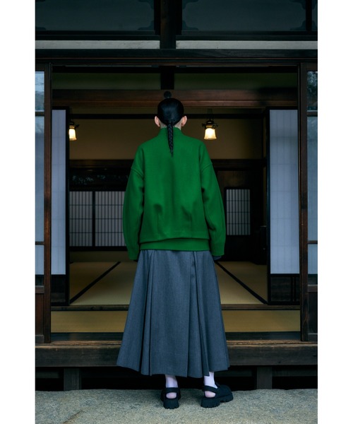 ENFOLD（エンフォルド）の「ダブルメルトン スタジャン（スタジャン・レディース・グリーン・38）」の2枚目の写真