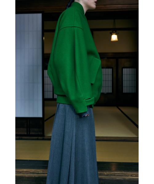 ENFOLD（エンフォルド）の「ダブルメルトン スタジャン（スタジャン・レディース・グリーン・38）」の4枚目の写真