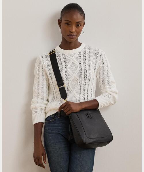 LAUREN RALPH LAUREN（ローレン ラルフ ローレン）の「ペブルド レザー ラージ Cameryn クロスボディ（ショルダーバッグ・レディース・ブラック系1・ONE）」の5枚目の写真