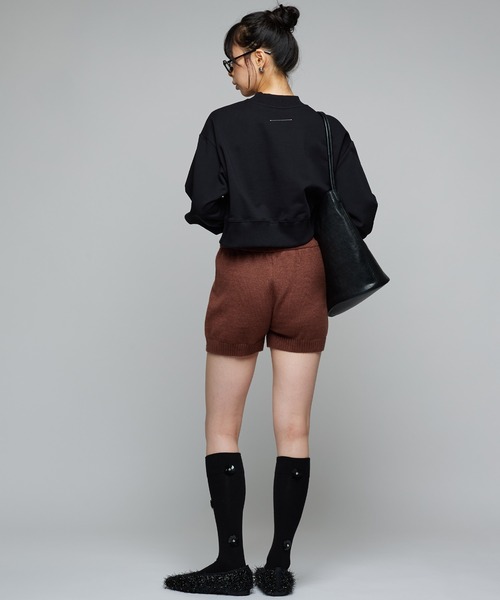 Narcissus(ナルシス)の「リブニットショートパンツ(その他パンツ・レディース・ブラック/ブラウン・FREE)」の4枚目の写真