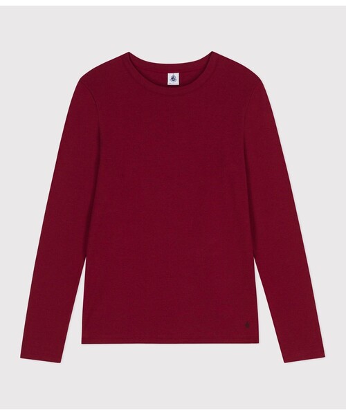 PETIT BATEAU(プチバトー)の「長袖Tシャツ(Tシャツ/カットソー・レディース・レッド/グリーン/ライトピンク・XX-SMALL/X-SMALL/SMALL/MEDIUM)」の1枚目の写真