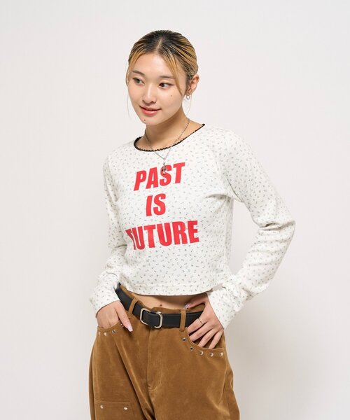 WHO'S WHO gallery(フーズフーギャラリー)の「ロゴパターントップス(Tシャツ/カットソー・レディース・ホワイト/ブラック・FREE)」の3枚目の写真