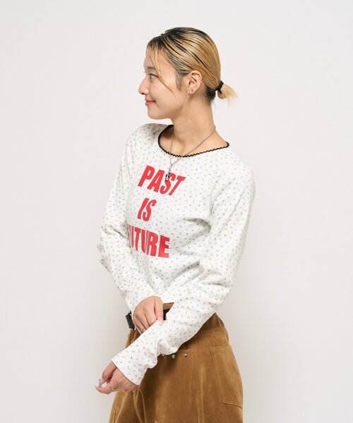 WHO'S WHO gallery(フーズフーギャラリー)の「ロゴパターントップス(Tシャツ/カットソー・レディース・ホワイト/ブラック・FREE)」の4枚目の写真