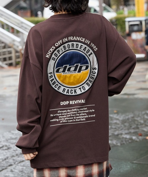 ddp（ディーディーピー）の「DDP/ディーディーピー 別注 サークルロゴ刺繍 ヘビーウェイト ビッグシルエットロンT（Tシャツ/カットソー・メンズ・ブラック系/チャコール/ネイビー/ブラウン/ホワイト系/ブラック/オフホワイト・L/M）」の16枚目の写真