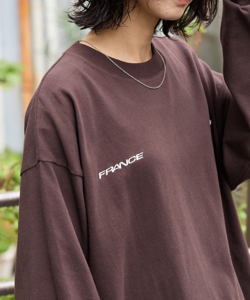 ddp（ディーディーピー）の「DDP/ディーディーピー 別注 サークルロゴ刺繍 ヘビーウェイト ビッグシルエットロンT（Tシャツ/カットソー・メンズ・ブラック系/チャコール/ネイビー/ブラウン/ホワイト系/ブラック/オフホワイト・L/M）」の20枚目の写真