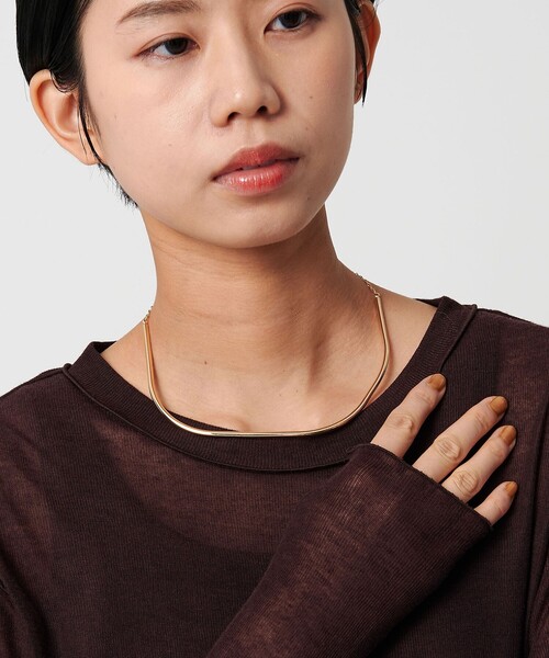 CITEN（シテン）の「＜CITEN＞シンプルラインチョーカー（チョーカー・レディース・ゴールド/シルバー・FREE）」の2枚目の写真