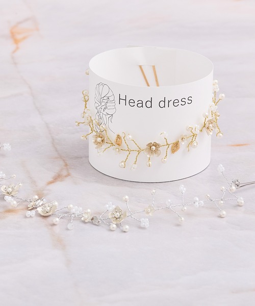 Heartdance(ハートダンス)の「アイボリーフラワーヘッドドレス(ヘアピン・レディース・ゴールド/シルバー・FREE)」の2枚目の写真