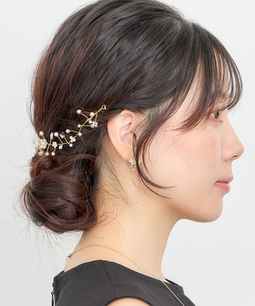 Heartdance(ハートダンス)の「アイボリーフラワーヘッドドレス(ヘアピン・レディース・ゴールド/シルバー・FREE)」の5枚目の写真
