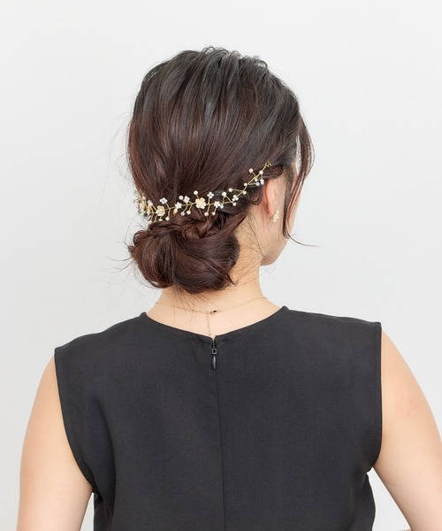 Heartdance(ハートダンス)の「アイボリーフラワーヘッドドレス(ヘアピン・レディース・ゴールド/シルバー・FREE)」の7枚目の写真