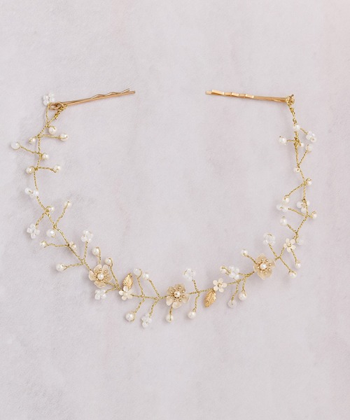 Heartdance(ハートダンス)の「アイボリーフラワーヘッドドレス(ヘアピン・レディース・ゴールド/シルバー・FREE)」の8枚目の写真