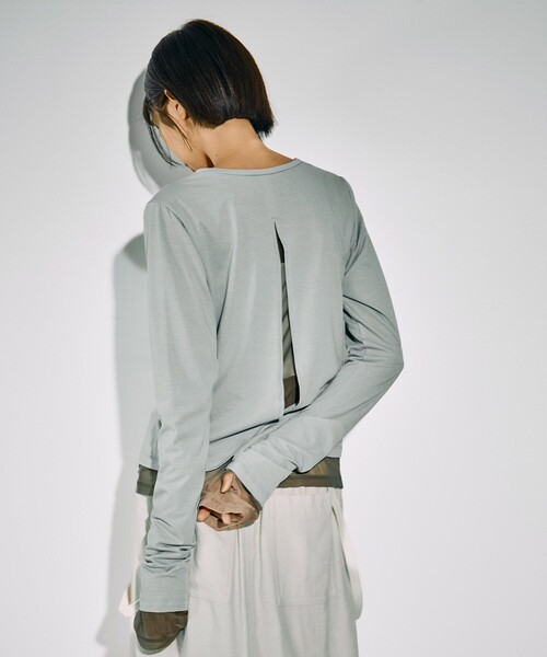 セール】スラッシュレイヤーT｜ウォッシャブル/レイヤードトップス