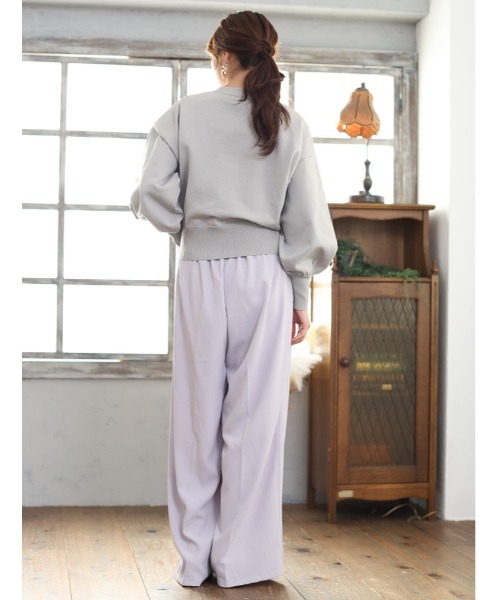 fifth(フィフス)の「ゴールドボタンVネックニットカーディガン(カーディガン/ボレロ・レディース・グレー/ブラック・M)」の14枚目の写真