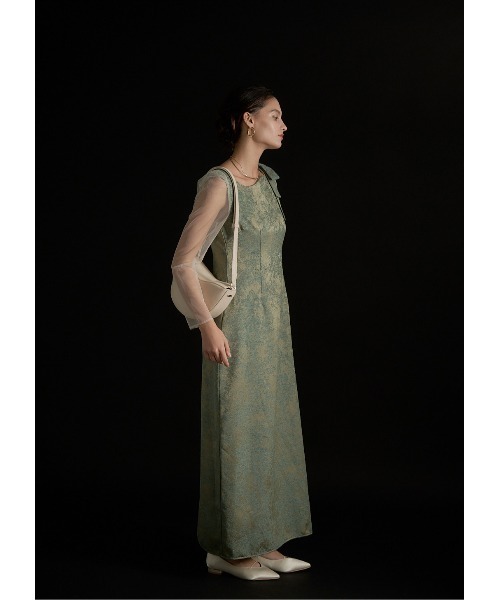 Shoulder ribbon jacquard dress（ドレス）｜LE'RURE（リルアー）の