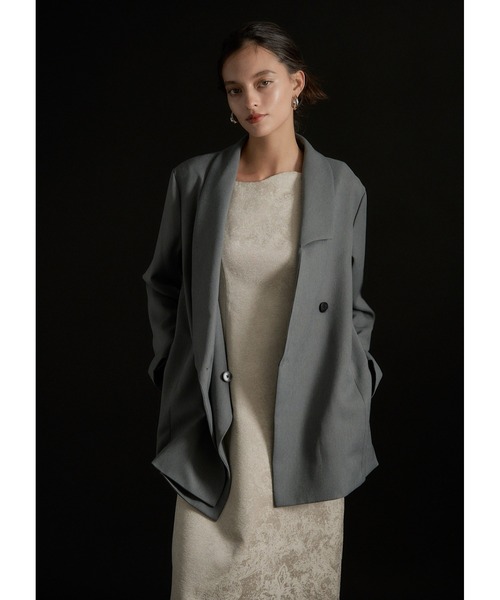 Shoulder ribbon jacquard dress（ドレス）｜LE'RURE（リルアー）の