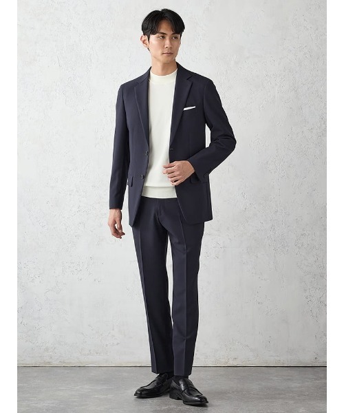 Perfect Suit FActory(パーフェクトスーツファクトリー)の「《裾上げ済み/上下セット/洗える》WEB限定セットアップスーツ【utilityモデル】無地 ネイビー(セットアップ・メンズ・ネイビー・S/M/L/LL)」の14枚目の写真