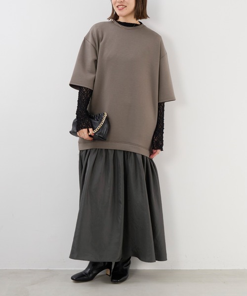 MICA&DEAL（マイカ＆ディール）の「カットドッキングワンピース（ワンピース・レディース・チャコールグレー/ブラック・FREE）」の16枚目の写真