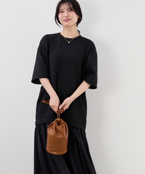 MICA&DEAL（マイカ＆ディール）の「カットドッキングワンピース（ワンピース・レディース・チャコールグレー/ブラック・FREE）」の4枚目の写真