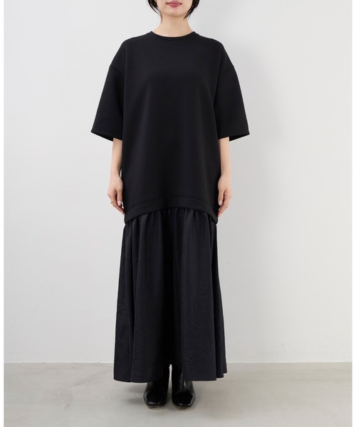 MICA&DEAL（マイカ＆ディール）の「カットドッキングワンピース（ワンピース・レディース・チャコールグレー/ブラック・FREE）」の9枚目の写真