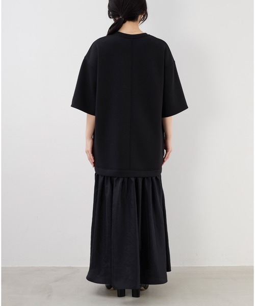 MICA&DEAL（マイカ＆ディール）の「カットドッキングワンピース（ワンピース・レディース・チャコールグレー/ブラック・FREE）」の11枚目の写真