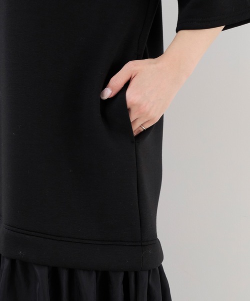 MICA&DEAL（マイカ＆ディール）の「カットドッキングワンピース（ワンピース・レディース・チャコールグレー/ブラック・FREE）」の14枚目の写真