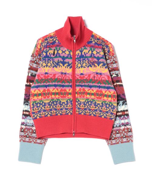 Vivienne Westwood ニットアウター 総柄 ジップアップ ﾌﾞﾛｰｸﾝﾌｪｱｱｲﾙﾆｯﾄｼﾞｯﾌﾟﾌﾞﾙｿﾞﾝ（その他トップス）｜Vivienne Westwood