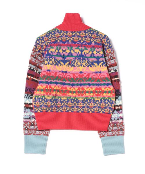 Vivienne Westwood（ヴィヴィアンウエストウッド）の「ﾌﾞﾛｰｸﾝﾌｪｱｱｲﾙﾆｯﾄｼﾞｯﾌﾟﾌﾞﾙｿﾞﾝ（その他トップス・レディース・ピンク系その他・FREE）」の2枚目の写真