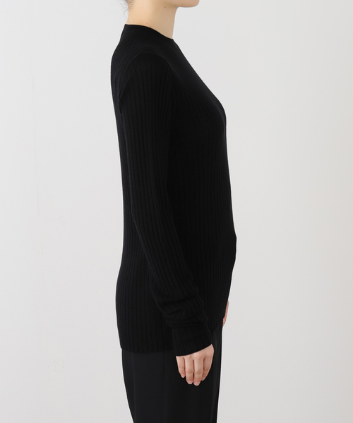 ウールシルクワイドリブニット（ニット/セーター）｜AP STUDIO