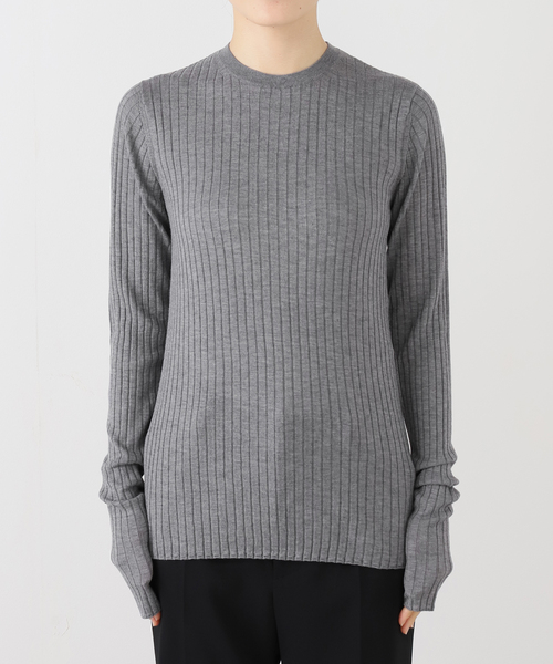 ウールシルクワイドリブニット（ニット/セーター）｜AP STUDIO