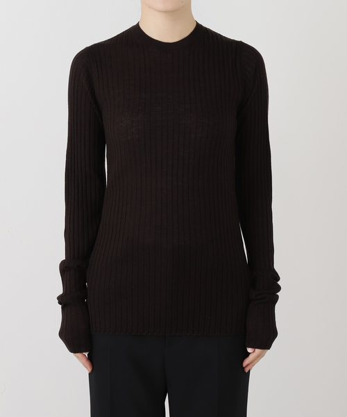 ウールシルクワイドリブニット（ニット/セーター）｜AP STUDIO