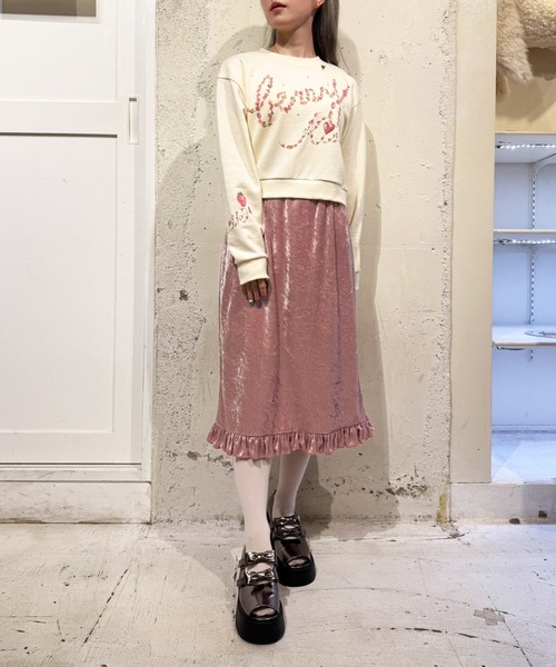 MILK（ミルク）の「Glossy ベロア スカート（スカート・レディース・A/C・FREE）」の5枚目の写真