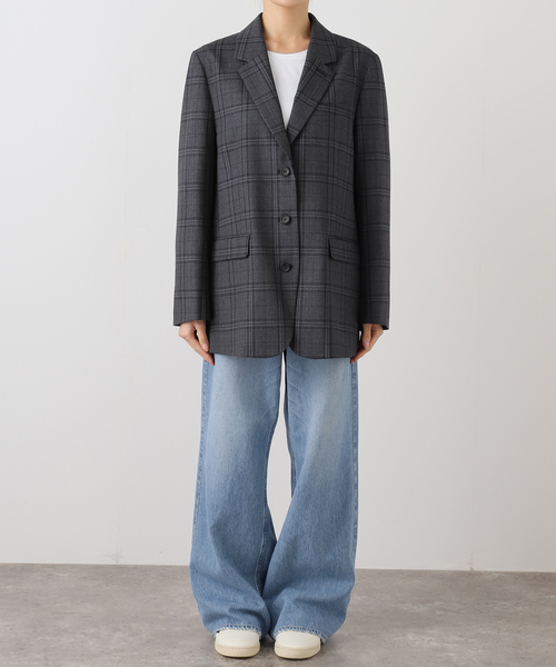 【新品タグ付】Spick&Spanグレンチェックテーラードジャケット36 新品タグ付】Spick&Spanグレンチェックテーラードジャケット36