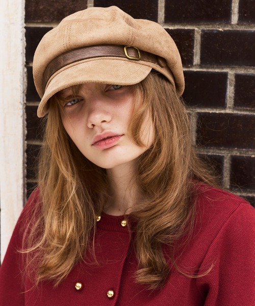 Cherir Mignon（シェリルミニョン）の「【Cherir Mignon】ベルトデザインキャスケット（キャスケット・レディース・ブラウン/ブラック/ベージュ・FREE）」の3枚目の写真