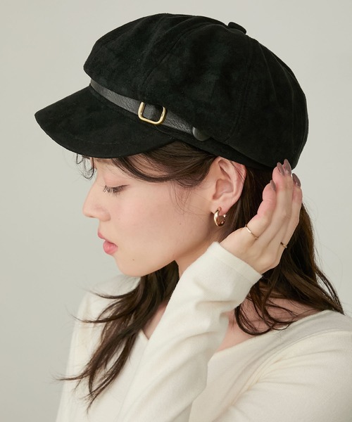 Cherir Mignon（シェリルミニョン）の「【Cherir Mignon】ベルトデザインキャスケット（キャスケット・レディース・ブラウン/ブラック/ベージュ・FREE）」の17枚目の写真