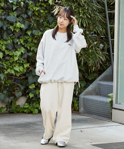 THOUSAND MILE（サウザンドマイル）の「THOUSAND MILE/サウザンドマイル DRAWCORD CREW NECK PULLOVER ラバーロゴ クルーネックスウェット（スウェット・メンズ・ブラック/ライトグレー/チャコール/ネイビー・XS/M/XL/L）」の22枚目の写真