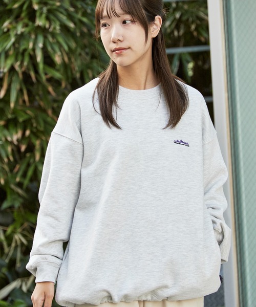 THOUSAND MILE（サウザンドマイル）の「THOUSAND MILE/サウザンドマイル DRAWCORD CREW NECK PULLOVER ラバーロゴ クルーネックスウェット（スウェット・メンズ・ブラック/ライトグレー/チャコール/ネイビー・XS/M/XL/L）」の16枚目の写真