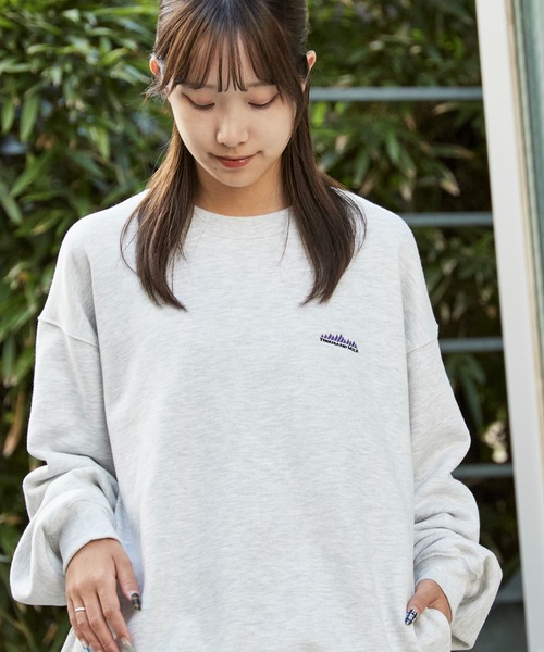 THOUSAND MILE（サウザンドマイル）の「THOUSAND MILE/サウザンドマイル DRAWCORD CREW NECK PULLOVER ラバーロゴ クルーネックスウェット（スウェット・メンズ・ブラック/ライトグレー/チャコール/ネイビー・XS/M/XL/L）」の14枚目の写真