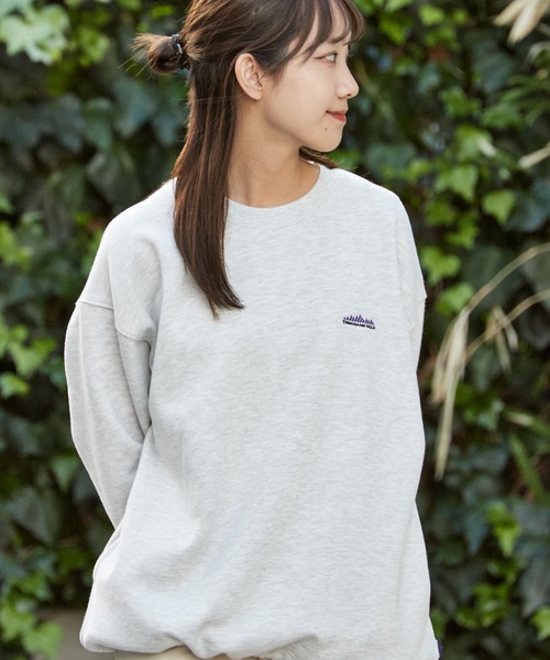 THOUSAND MILE（サウザンドマイル）の「THOUSAND MILE/サウザンドマイル DRAWCORD CREW NECK PULLOVER ラバーロゴ クルーネックスウェット（スウェット・メンズ・ブラック/ライトグレー/チャコール/ネイビー・XS/M/XL/L）」の18枚目の写真