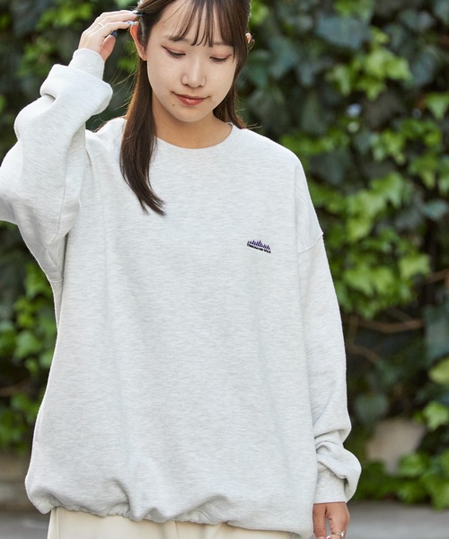 THOUSAND MILE（サウザンドマイル）の「THOUSAND MILE/サウザンドマイル DRAWCORD CREW NECK PULLOVER ラバーロゴ クルーネックスウェット（スウェット・メンズ・ブラック/ライトグレー/チャコール/ネイビー・XS/M/XL/L）」の19枚目の写真