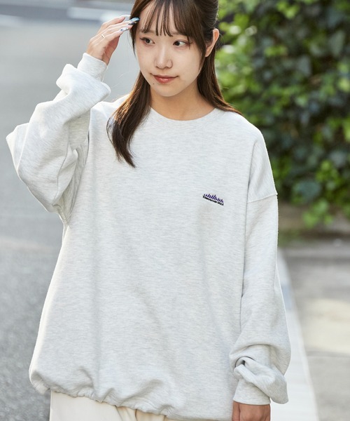 THOUSAND MILE（サウザンドマイル）の「THOUSAND MILE/サウザンドマイル DRAWCORD CREW NECK PULLOVER ラバーロゴ クルーネックスウェット（スウェット・メンズ・ブラック/ライトグレー/チャコール/ネイビー・XS/M/XL/L）」の21枚目の写真