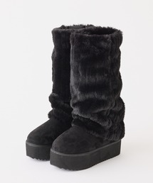 one after another NICE CLAUP ムートンブーツ セール】2wayフェイクムートンロングブーツ（ブーツ）｜one