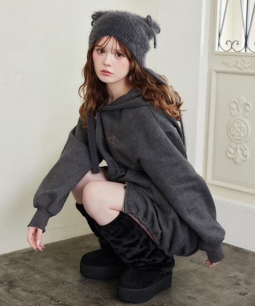 新色ブラック】2wayフェイクムートンロングブーツ（ブーツ）｜one