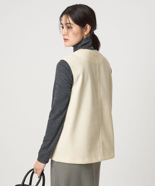 空調機能付きノースリーブベスト（ホワイト/ブルー/カーキ） アッシュクジャージー Vネック ベスト ウォッシャブル（ベスト