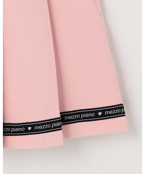 メゾピアノセーラーハーフZIP　ロゴラインスカパン　セット140 メゾピアノセーラーハーフZIP ロゴラインスカパン セット140