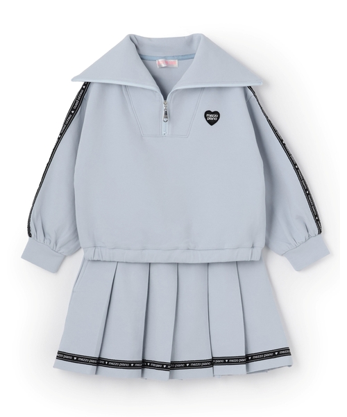 セール】セーラーハーフZIP ロゴラインスカパン セット（セットアップ