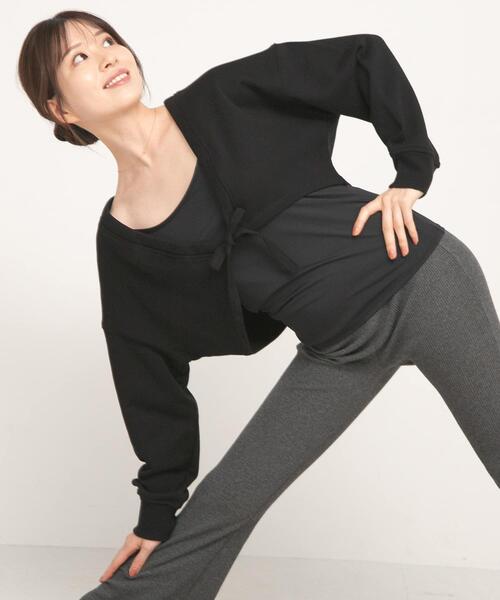 URBAN RESEARCH Sonny Label(アーバンリサーチサニーレーベル)の「SLAB Ribbon SweatCardigan(Tシャツ/カットソー・レディース・ブラック/グレー/ブラウン・FREE)」の1枚目の写真