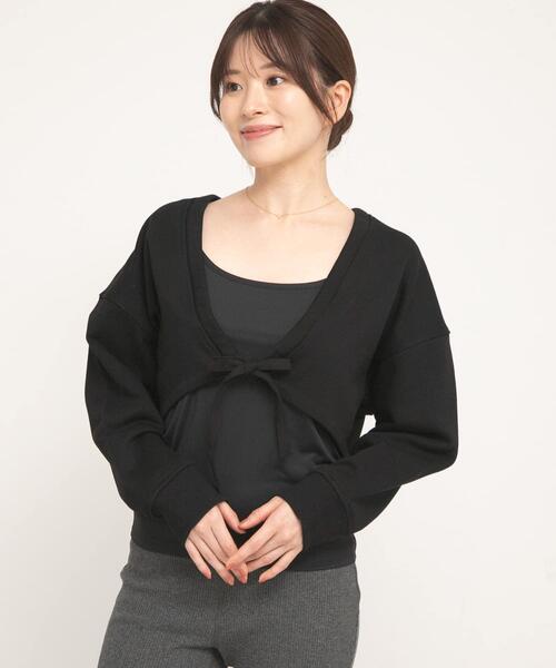 URBAN RESEARCH Sonny Label(アーバンリサーチサニーレーベル)の「SLAB Ribbon SweatCardigan(Tシャツ/カットソー・レディース・ブラック/グレー/ブラウン・FREE)」の9枚目の写真