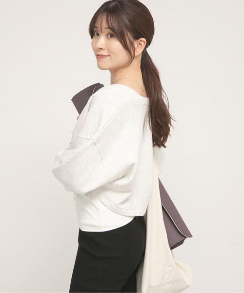 URBAN RESEARCH Sonny Label(アーバンリサーチサニーレーベル)の「SLAB Ribbon SweatCardigan(Tシャツ/カットソー・レディース・ブラック/グレー/ブラウン・FREE)」の19枚目の写真