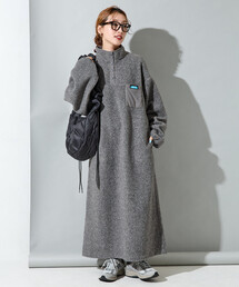 FREAK'S STORE（フリークスストア）の「限定展開 KAVU × FREAK'S STORE/カブー 別注 ボア ボタン ワンピース（ワンピース）」